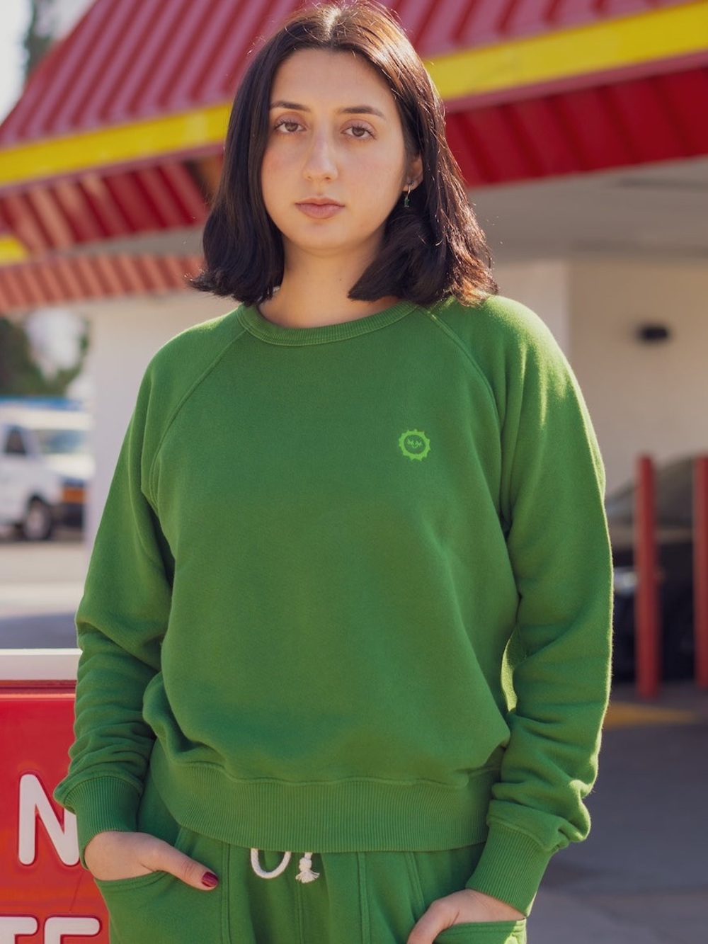 NWOT Big Bud Press Crew Sweatshirt Green Size Medium Unisex